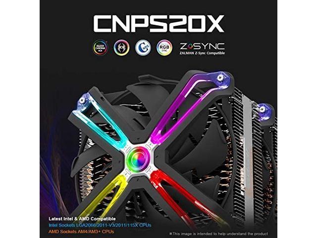 Zalman 20X Extreme Performance CPU Air Cooler, 300W TDP Dual-Blade 140mm ARGB Spider Fans for Intel LGA 1200/1151/2066/2011/X99/X79, AMD AM4/AM3, 6...