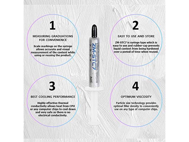 Zalman STC7 (4 g) Performance Thermal Grease Compound Paste, Heatsink Paste for All Coolers, CPU & GPU, Superconducting Micro-Filler Density...