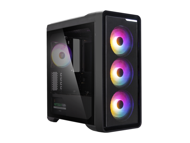 Zalman M3 Plus RGB Mid Tower ATX Case: 4x Pre-Installed 120mm RGB Fans/Mesh Front Panel for Air Flow/Tempered Glass Side Panel