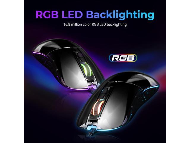 Zalman GM5 RGB Gaming Mouse, 4,000 DPI with High Performance Sensor, RGB LED Backlighting, Ergonomic Design for Gamers, Pixart A3050, Up to 1,000Hz