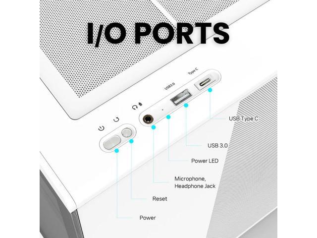 Zalman P10 mATX Mini Tower PC Case - 120mm ARGB 4-pin PWM Fan Pre-Installed, Panoramic Tempered Glass, USB Type-C & 3.0, Cable Management System,...