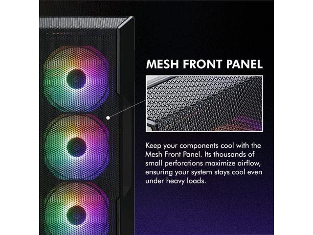 Zalman i3 NEO ATX Mid-Tower Desktop Gaming PC Case, 4 x 120mm RGB Fans Preinstalled, Mesh Front Panel for High Airflow, Tempered Glass Side Panel,...