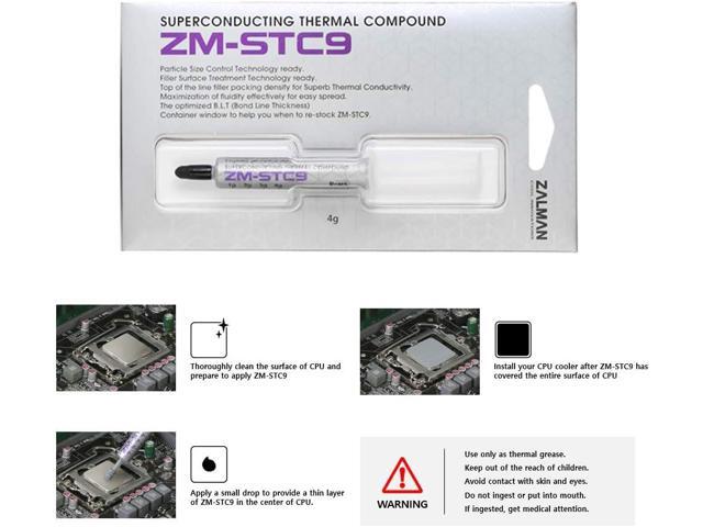 Zalman STC9 (4 g) Premium Thermal Grease Compound Paste, Heatsink Paste for All Coolers, CPU & GPU, Superconducting Micro-Filler Density Technology...