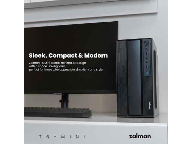Zalman T6 MINI Compact M-ATX PC Case, Micro-ATX Mini-ITX SFF SFX HTPC Small Form Factor Computer Chassis, USB 3.0, 1 x 80mm Preinstalled Fan, Space...