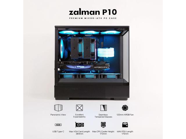Zalman PC Builder Bundle - P10 Mini Tower M-ATX PC Case + 80 Plus Bronze 600W Low-noise Non-modular Power Supply - Zalman PC Case with PSU Combo is...