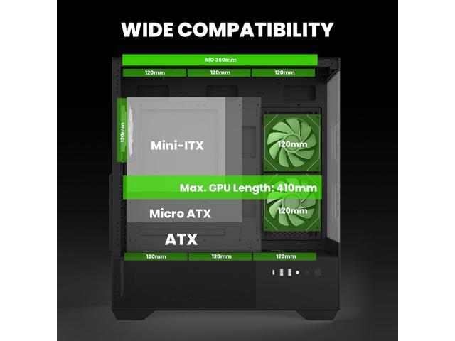 PC Builder Bundle - Zalman PC Case with PSU Combo - Chronix ATX Gaming PC Case, Black - 3 x 120mm ARGB Fans with 80 Plus Bronze 700W Power Supply