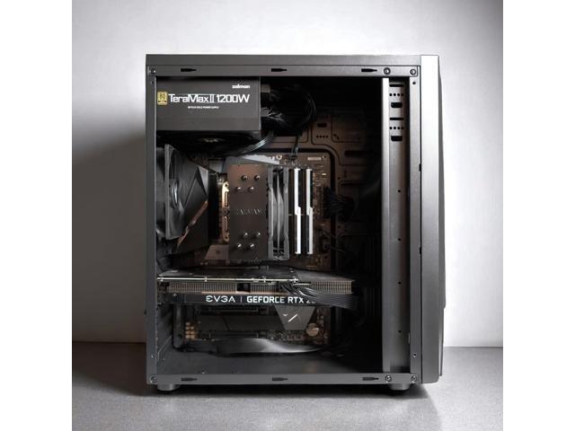 PC Builder Bundle - Zalman PC Case with PSU Combo - Raven ATX Mid-Tower PC Case Spectrum RGB Front Panel Strip 1 x 120mm Non-RGB Rear Fan, with 80...
