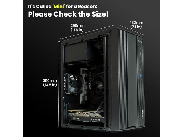 PC Builder Bundle - Zalman PC Case with PSU Combo - T6 Mini M-ATX Compact PC Case for Workstation with 80 Plus Bronze 600W Power Supply