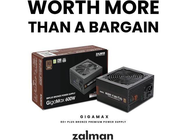 PC Builder Bundle - Zalman PC Case with PSU Combo - T8 ATX Mid-Tower PC Case Spectrum RGB Front Panel Strip 1 x 120mm Non-RGB Rear Fan, with 80...