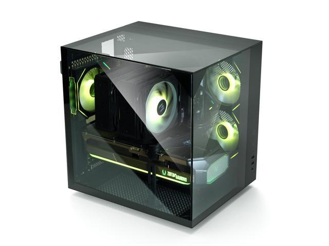 Zalman ZQBE ATX-Mid Tower Gaming PC Case - 3 x 120mm PWM ARGB Fans with Multi-Port PWM Hub/ARGB Controller Included, Three-Sided Full Panoramic...