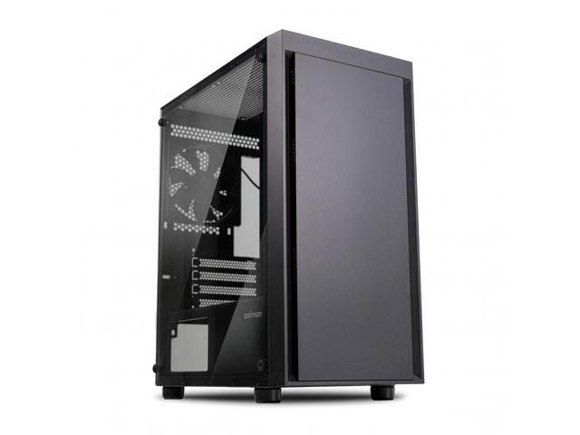 Zalman T3 Micro-ATX PC Case, 2 x 120mm Quiet Fans Pre-Installed, Full Tempered Glass Side Panel, Compact Mini Tower MATX Gaming Computer Case, USB 3.0