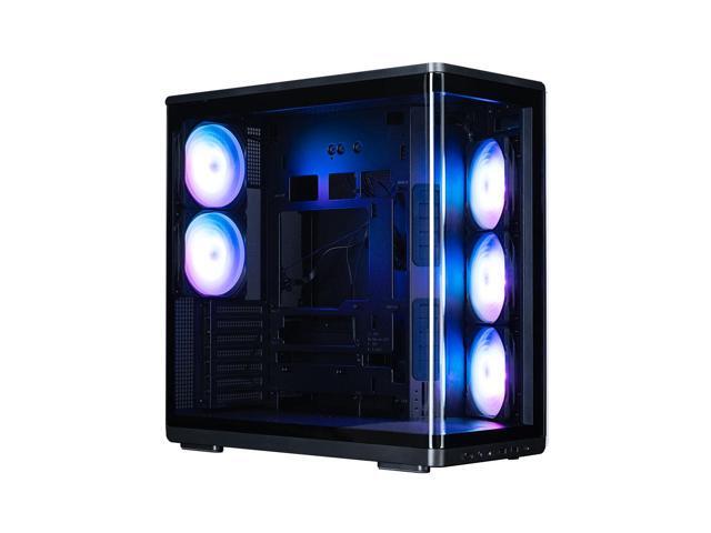 Zalman P60 ATX Mid-Tower Gaming PC Case - Tempered Glass Panel, 5 Pre-Installed Fans, USB-C, Supports 360mm Radiator, 435mm GPU, Black