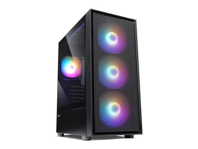Zalman S6 ATX Mid-Tower Desktop Computer RGB Gaming PC Case, 4 Fans High Airflow with 3x 140mm + 1x 120mm Fixed RGB LED Fans, USB Type-C 3.2,... Case