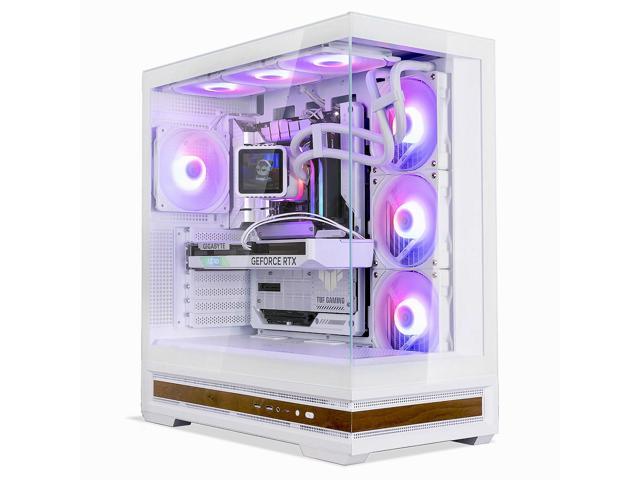 Zalman P40 Namu ATX Mid-Tower Premium Wood Desktop PC Case, 4x High Airflow ARGB PWM Fans, USB Type-C 3.2 Ready, Vertical GPU Mount & BTF...