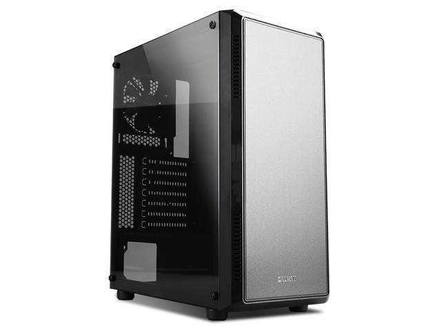 Zalman S4 ATX Mid-Tower Desktop Computer PC Case, Includes 2 x 120mm Quiet Fans Preinstalled, Supports 315mm GPU & 240mm AIO Radiator, Full Tinted... Case