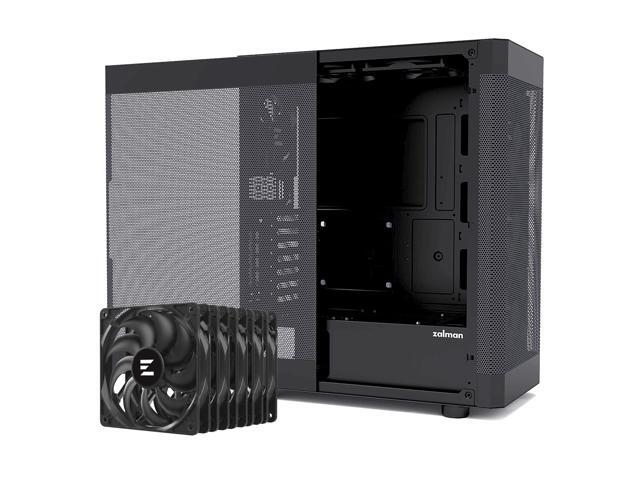 Zalman i4 ATX Mid-Tower Desktop Computer PC Case High Airflow Full Mesh Chassis, Includes 6x Non-LED 120mm Quiet Fans, Vertical GPU Mount &... Case