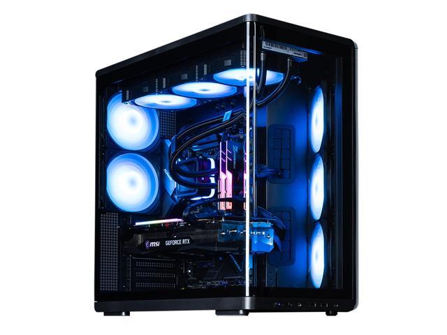 Zalman P60 ATX Mid-Tower Flagship Gaming PC Case - Curved Tempered Glass Panel, 5 Pre-Installed Fans, USB-C, Supports 360mm Radiator, 435mm GPU, Black Case