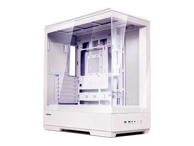 Zalman P50 ATX Mid-Tower Premium PC Case, Panoramic Tempered Glass, Hinged Cable Management Doors, Supports BTF Back-Connect Motherboard, Up to 10... Case