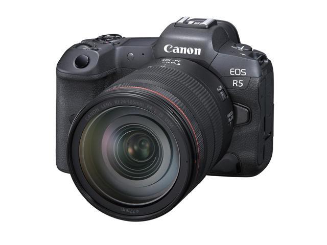 Canon - EOS R5 Mirrorless Camera with RF24-105mm f/4L IS USM Lens - Black - image 3