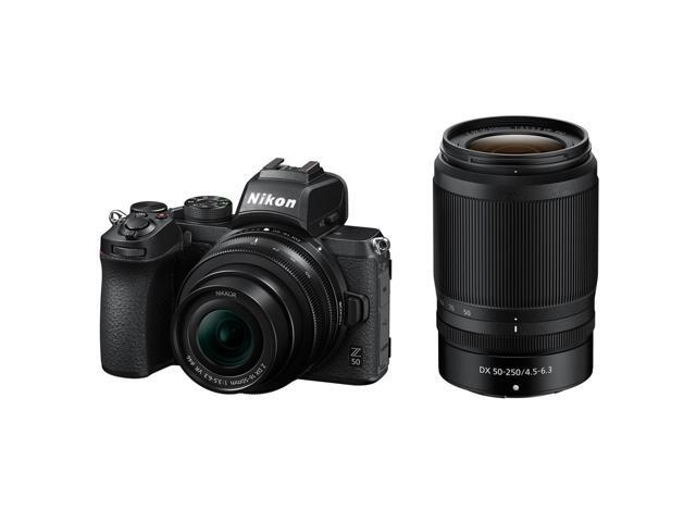 Nikon Z50 DX-format Mirrorless Camera w/ 16-50mm F3.5-6.3 Nikkor Z DX Lens & 50-250mm F4.5-6.3 VR NIKKOR Z DX Lens