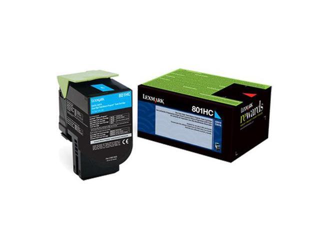 Lexmark High Yield Cyan Return Program Toner Cartridge for US Government (3 000 Yield) (TAA Compliant Version of 80C1H