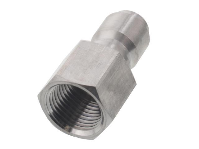 100 Erie Tools Pressure Washer 3/8in. Female NPT Quick Connect Stainless Steel Socket Set and Plug High Temp 4000 PSI 10.5 GPM