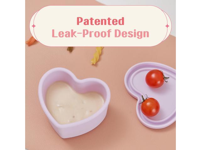 LOVEAT Heart Bowl 8.5 fl oz (250ml) Patented Leak-Proof Baby Food Storage Container, Microwave Freezer and Oven Safe, BPA-Free for Weaning and...