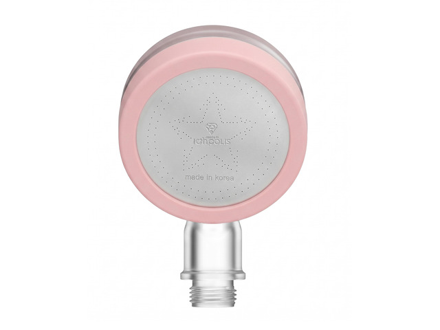 The Ionpolis portable mini shower head features a built-in 5-stage filter