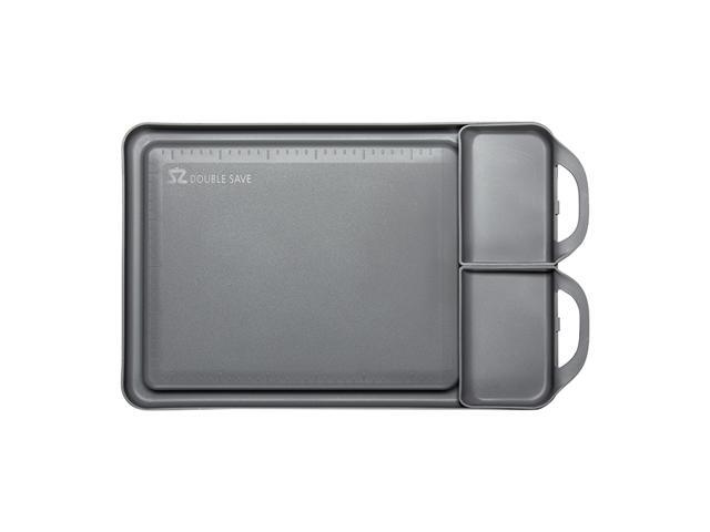 Double Save S Cutting Board with Side Removable Compartments & Serving Tray