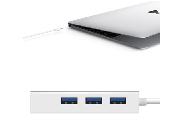 Type-c3.0 3-Port HUB + Gigabit Network Card (Large board) USB Adapter Expansion Dock Hub Splitter USB3.0 Technology Supports 5Gbps High-Speed Data.