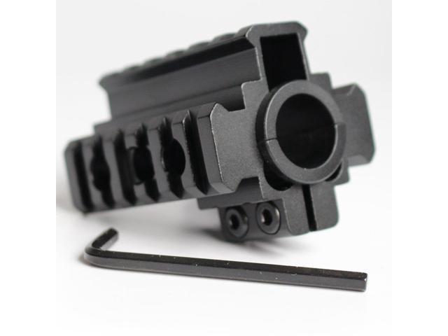 Hunting 3 Side Tri-Rail 20mm Rails Barrel Mount See Through 21mm Picatinny Weaver Rail Mount for Gun Riflescope