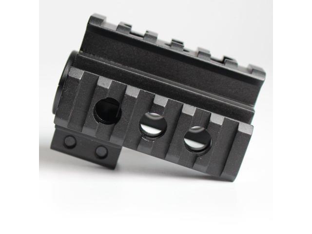 Hunting 3 Side Tri-Rail 20mm Rails Barrel Mount See Through 21mm Picatinny Weaver Rail Mount for Gun Riflescope