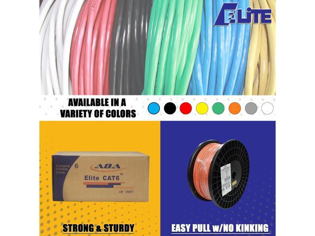 Elite Cat6 Stranded (CM), 1000ft, 400MHz, 28AWG, U/UTP, Bare Copper, UL Certified, Ultra Slim, Bulk Ethernet Cable, Gray