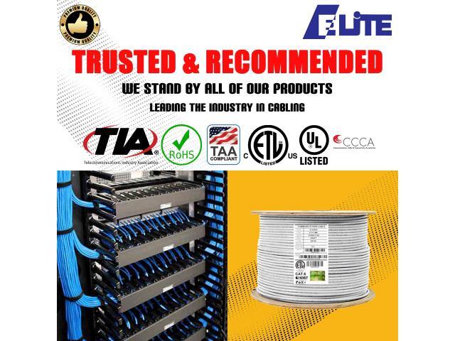 Elite Cat6 Stranded (CM), 1000ft, 400MHz, 26AWG, F/UTP, Bare Copper, UL Certified, Bulk Ethernet Cable Reel, Green