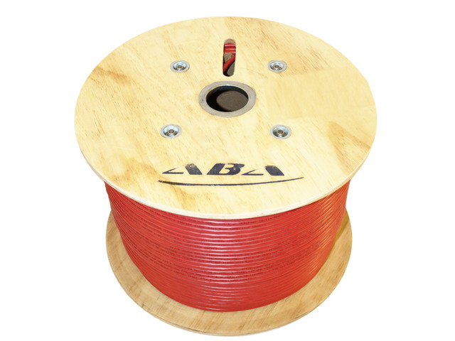 Infinity Cable CAT6A U/FTP 4 Pairs 28AWG Screened Patch Cable CM 100% Pure Copper, 1000 Ft. Bulk Cable Reel, Red