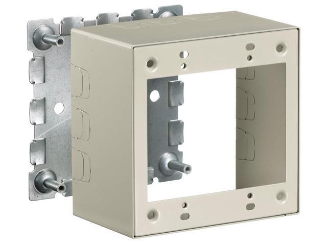 HUBBELL WIRING DEVICE-KELLEMS HBL57442IVA Switch and Receptacle Box,Ivory