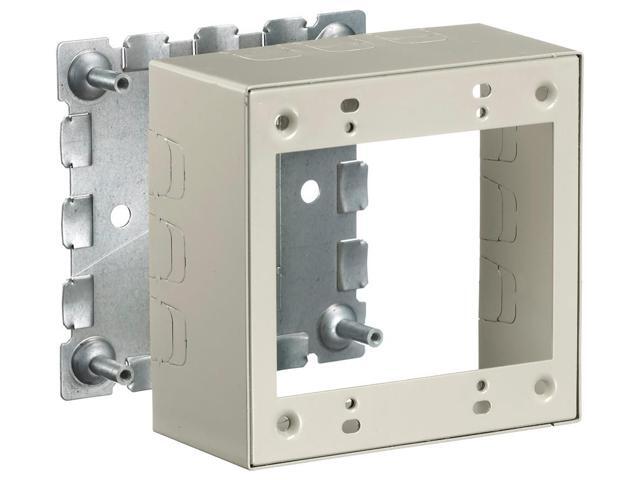 HUBBELL WIRING DEVICE-KELLEMS HBL5744S2IVA Switch and Receptacle Box,Ivory