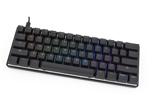 Vortex New POK3R Black Case RGB LED 60% Double Shot PBT (Cherry MX Brown) Mechanical Keyboard