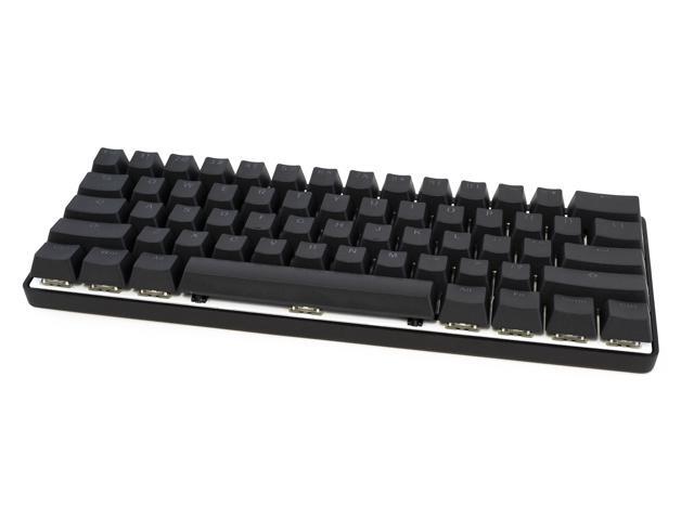 Vortex New POK3R Black Case RGB LED 60% Double Shot PBT (Cherry MX Silent Red) Mechanical Keyboard
