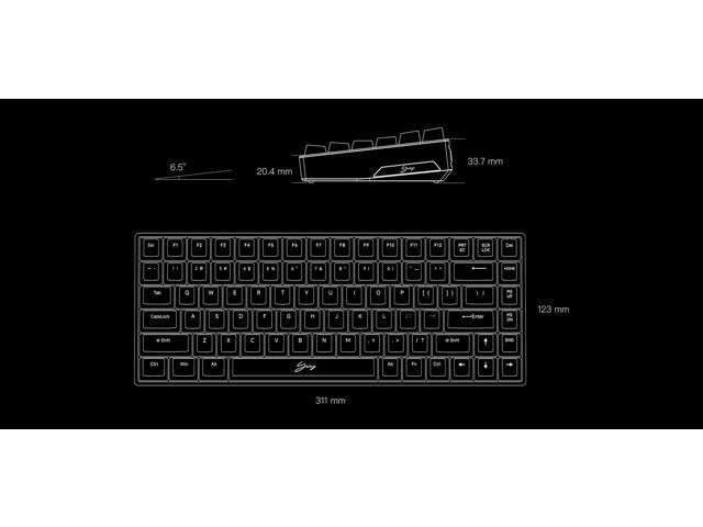 WLMOUSE Ying75 HE Forged Carbon Fiber RGB 8K Keyboard White TTC Shadow