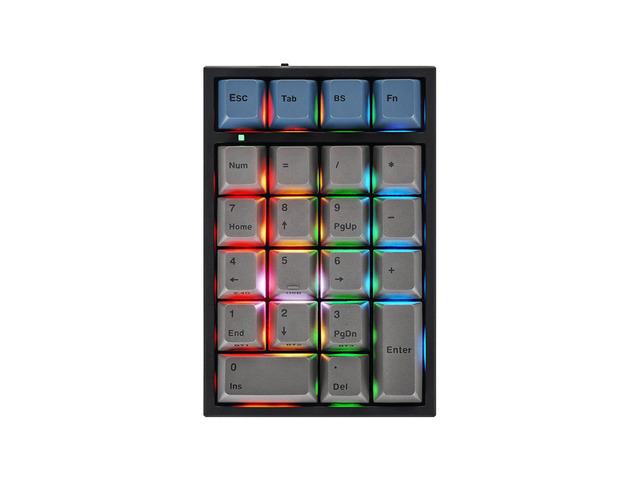 Leopold FC220TP Grey Blue Hotswap Wireless RGB Numpad Keyboard Leopold Mage Sakura Silent