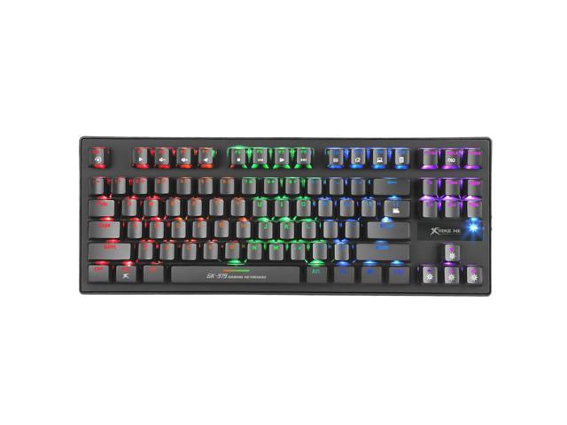 Xtrike Me GK-979 - Compact Gaming Keyboard, Mechanical and Wired with 87 Keys and Backlight, Black