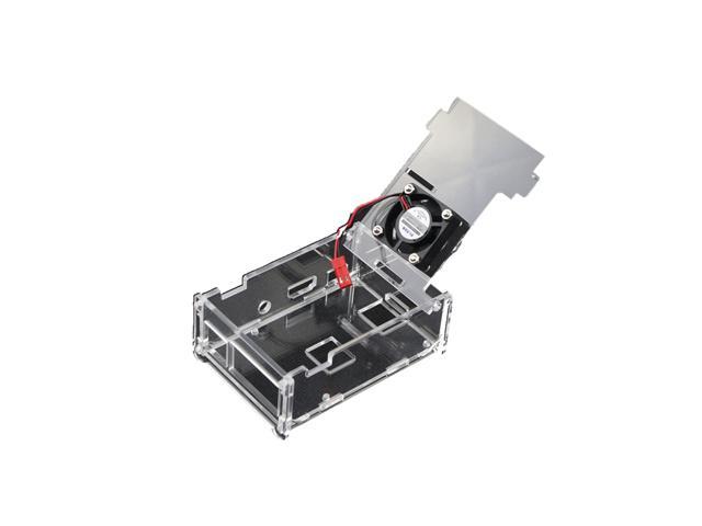Globaltone 03543 Acrylic Shell Compatible with Fan Installation For Rasberry Pi 3 Model B+