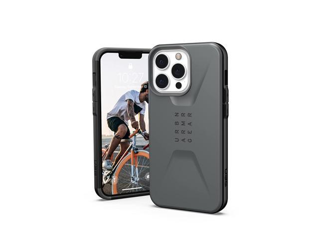 UAG iPhone 13 Pro Case [6.1-inch Screen] Sleek Ultra-Thin Shock-Absorbent Civilian Protective Cover, Silver