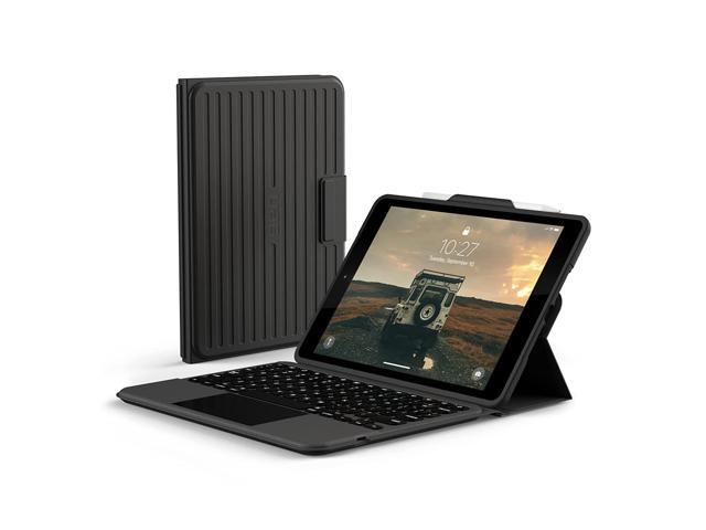 URBAN ARMOR GEAR UAG iPad 10.2 iPad 9th Generation Case with Keyboard, Black/Ash, English Rugged Bluetooth Wireless Keyboard Multi-Touch Trackpad.