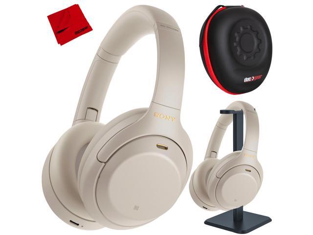 Sony WH1000XM4/S Wireless Noise Cancelling Headphones, Silver Pro Stand Kit