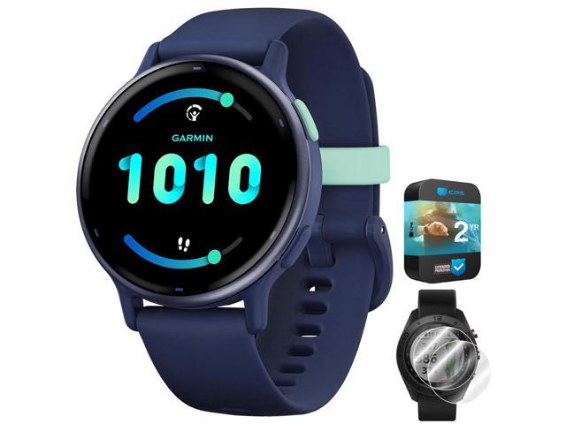 Garmin 010-02862-12 Vivoactive 5 Fitness Smartwatch, Navy w/ Warranty Bundle