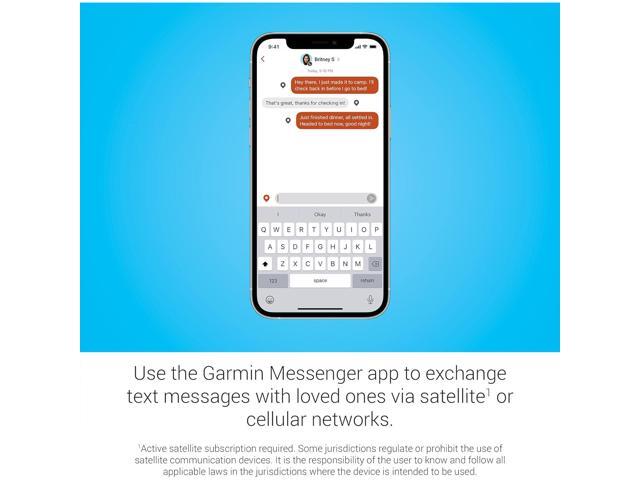 Garmin - inReach Messenger 1.08" GPS with Built-In Bluetooth - Black - image 11