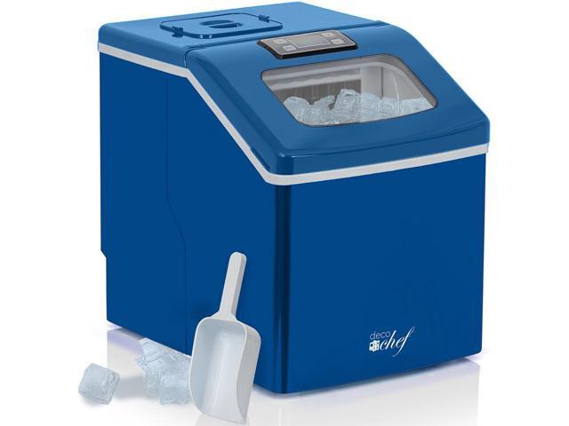 Deco Chef Countertop Portable Ice Maker 40 lb/Day Blue with Extended Warranty