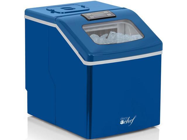 Deco Chef Countertop Portable Ice Maker 40 lb/Day Blue with Extended Warranty